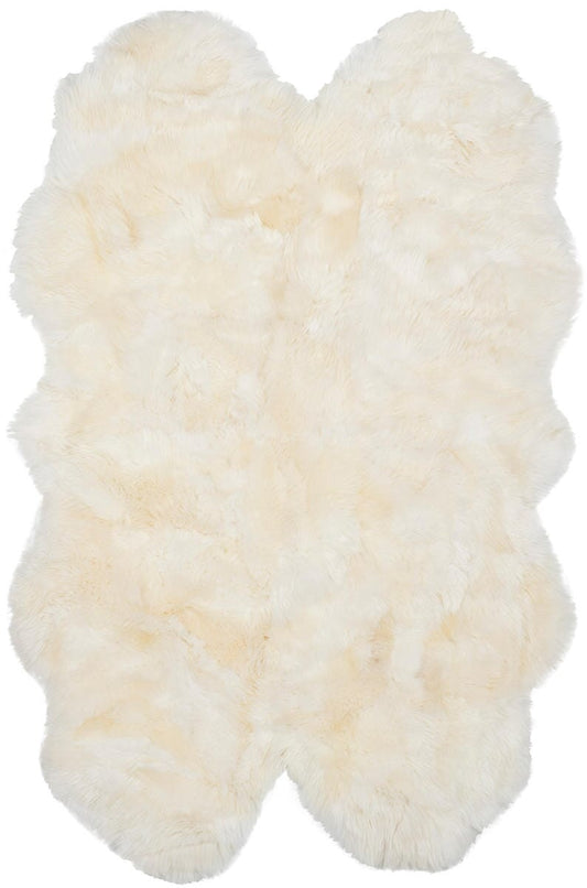 Safavieh Sheep Skin Shs211A White Solid Color Area Rug