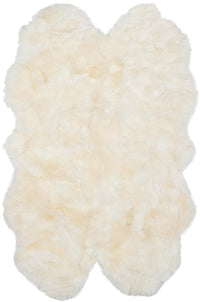 Safavieh Sheep Skin Shs211A White Solid Color Area Rug