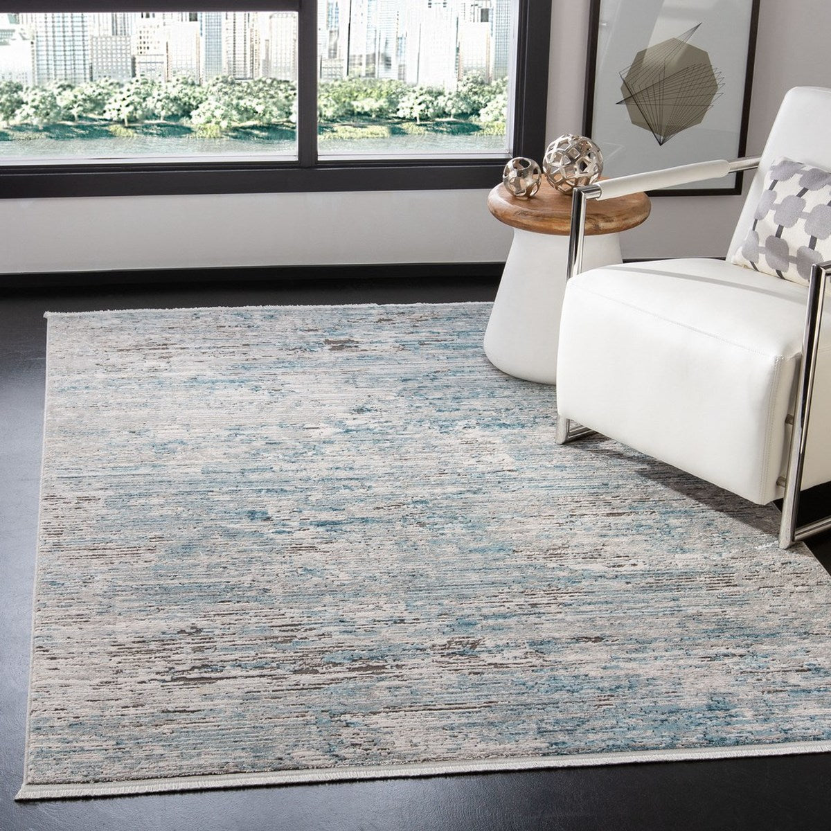 Safavieh Shivan Shv720F Blue/Grey Area Rug