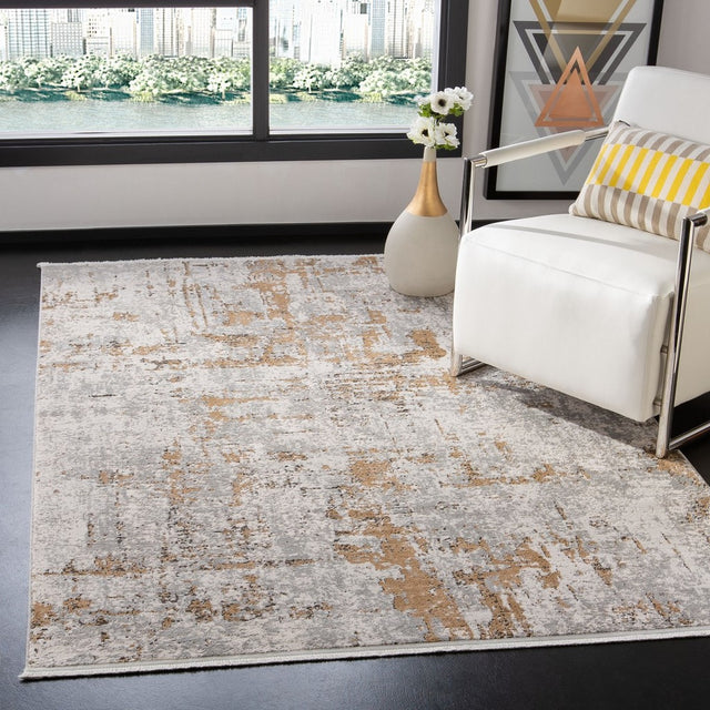 Safavieh Shivan Shv723G Grey/Gold Rug.