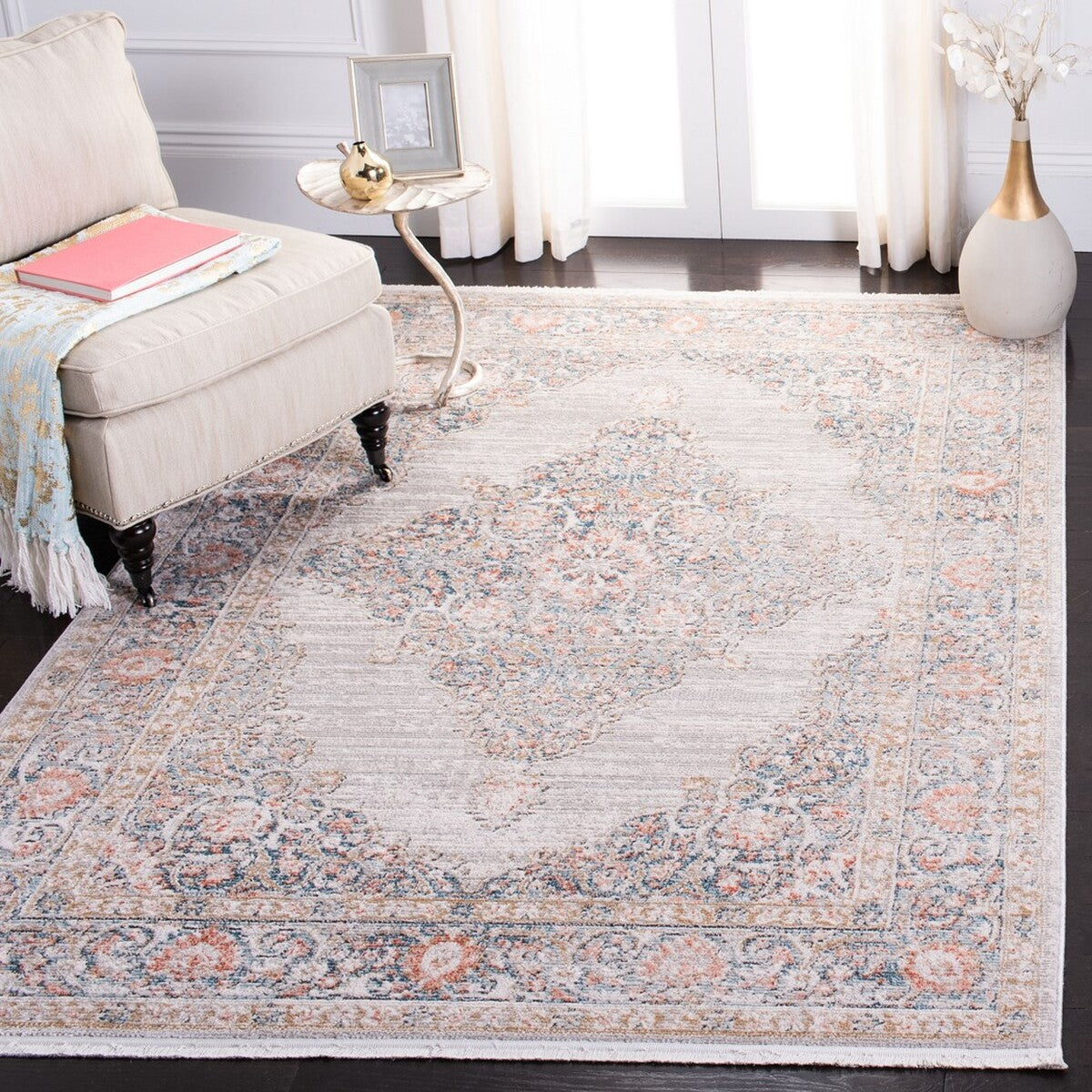 Safavieh Shivan Shv726F Grey/Rose Area Rug