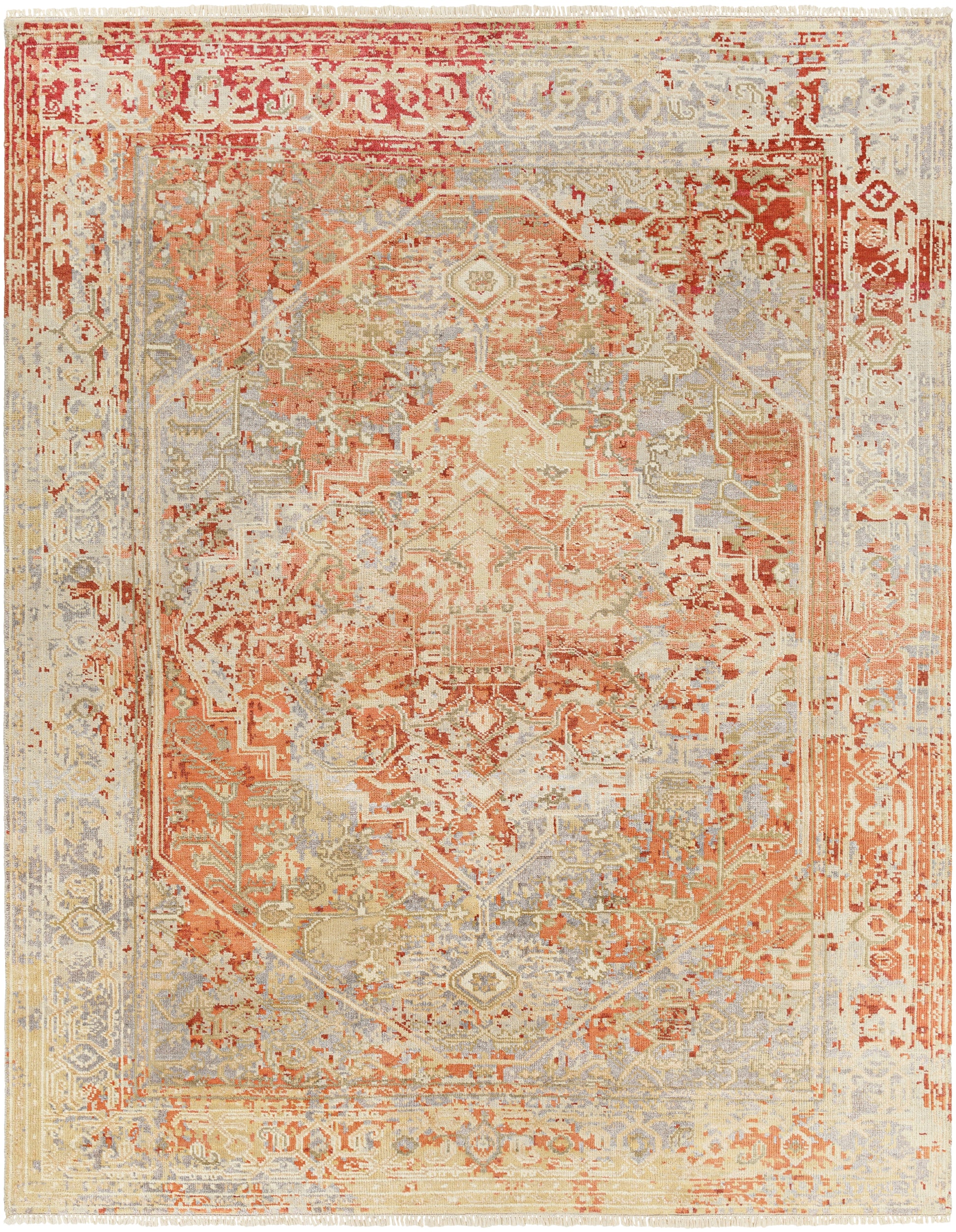 Surya Shiraz Shz-2302 Orange Area Rug