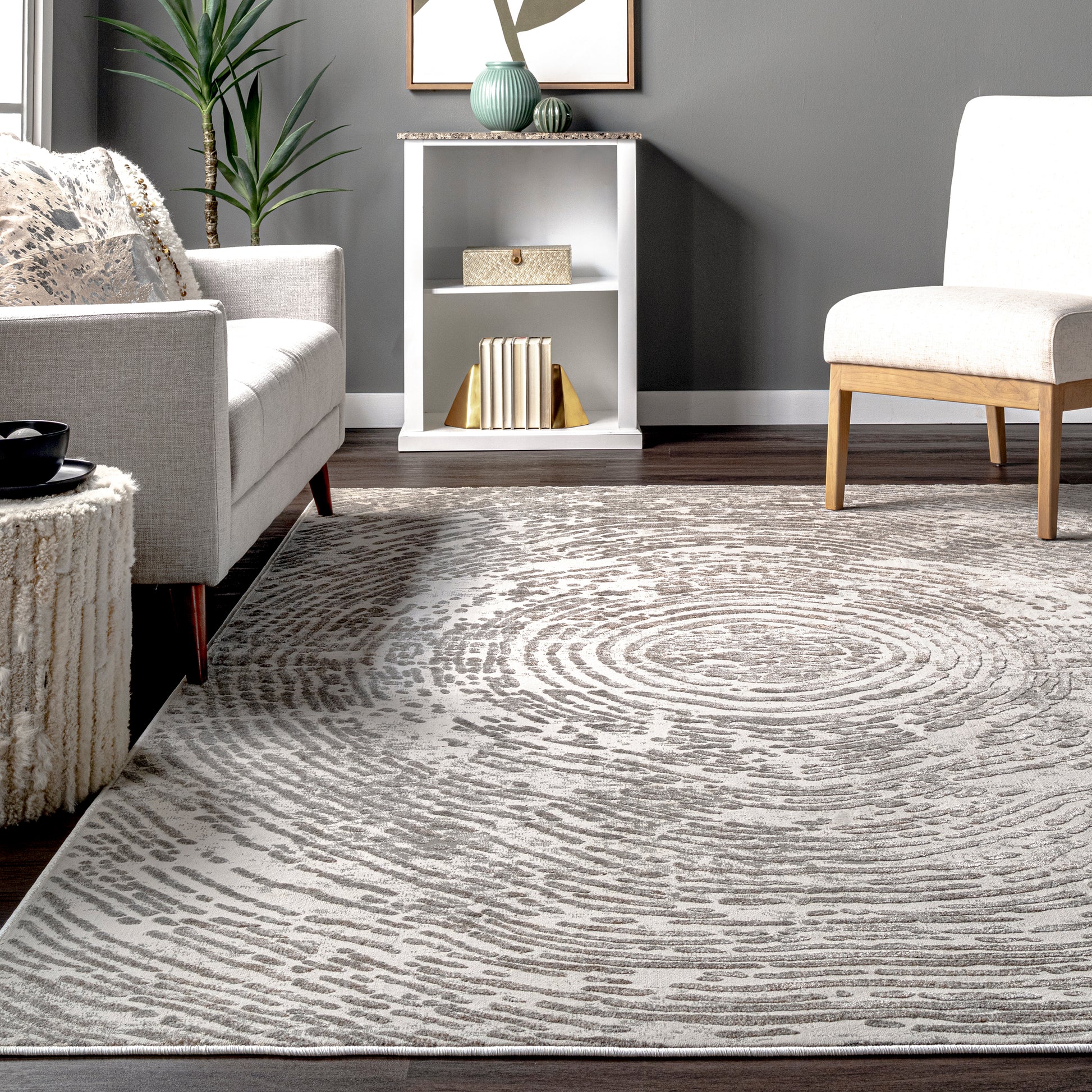 Nuloom Lorraine Maze Nlo1459A Gray Area Rug