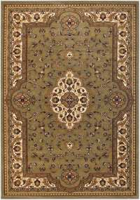 Chandra Silver Sil12008 Green / Ivory / Black / Brown / Gold Area Rug