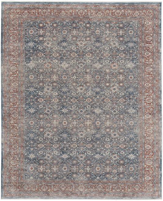 Feizy Marquette 39Gtf Blue/Rust Area Rug