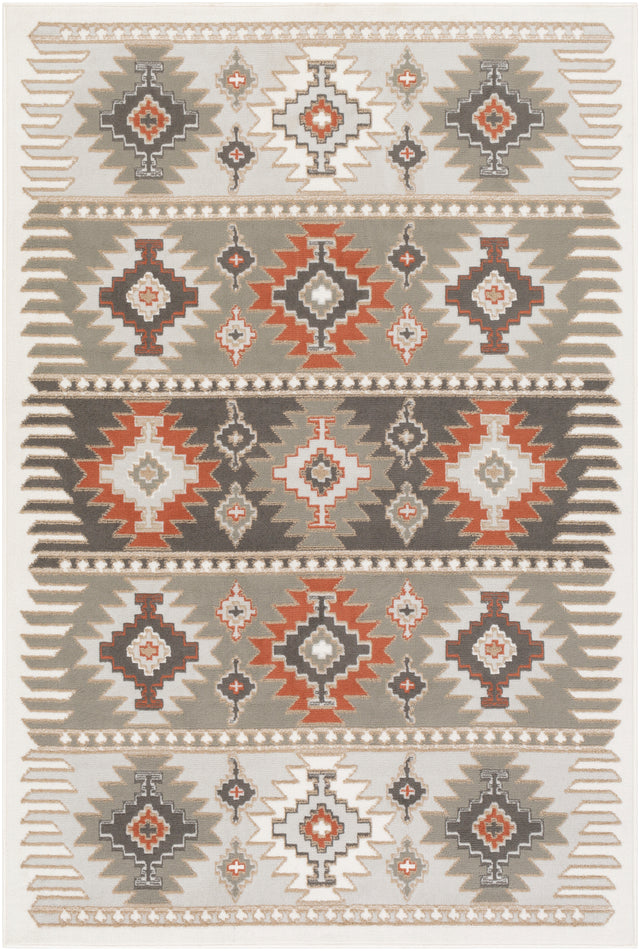 Surya Skagen Skg-2303 Light Gray, Silver Gray, Terracotta, Charcoal Rugs.