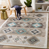 Surya Skagen Skg-2304 Light Gray, Silver Gray, Teal, Charcoal Rugs.