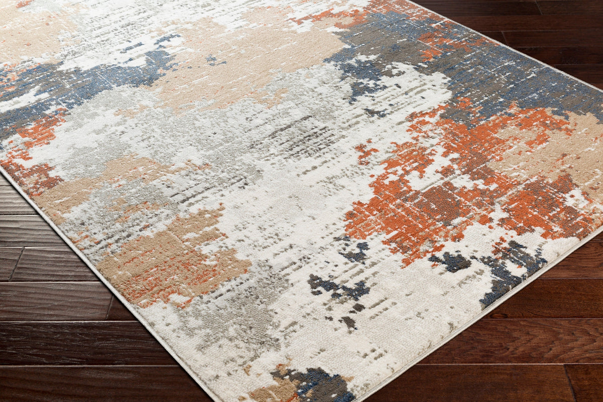 Surya Skagen Skg-2310 Terracotta, Charcoal, Navy, Light Gray Rugs.