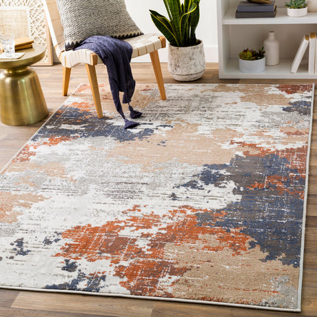 Surya Skagen Skg-2310 Terracotta, Charcoal, Navy, Light Gray Rugs.