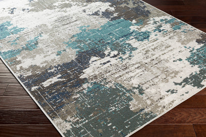 Surya Skagen Skg-2311 Teal, Navy, Charcoal, Light Gray Area Rug