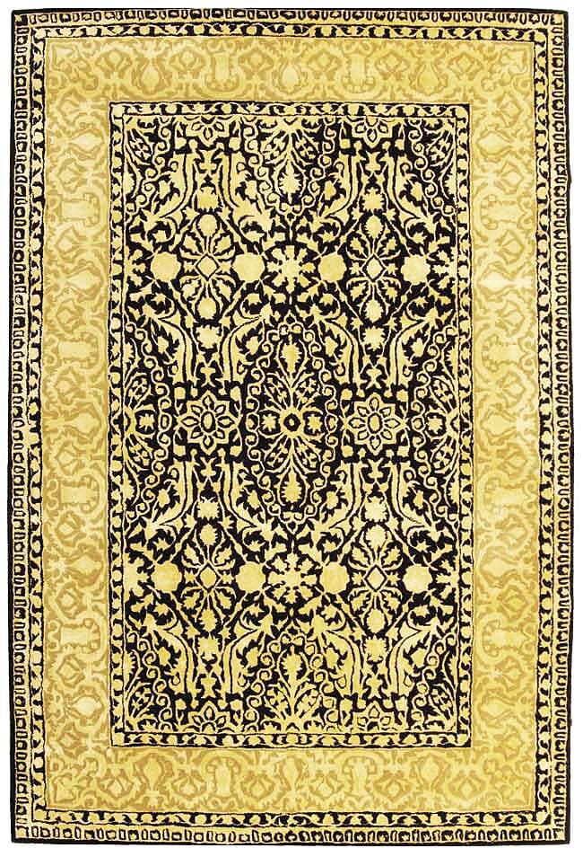 Safavieh Silk Road Skr213B Black / Ivory Area Rug