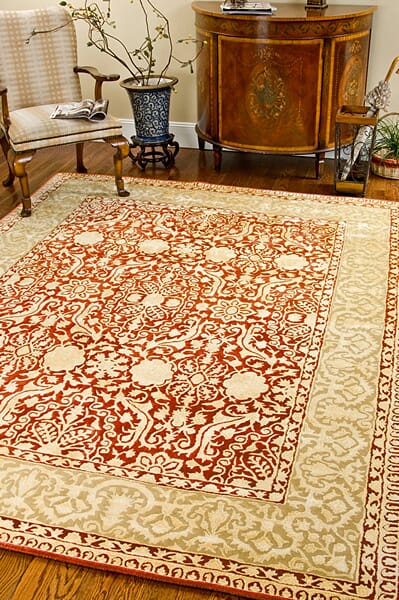 Safavieh Silk Road Skr213G Maroon / Ivory Area Rug