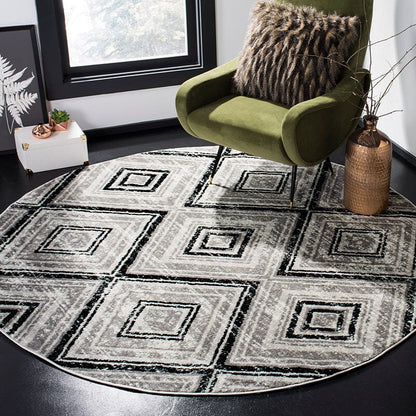 Safavieh Skyler Sky120J Grey / Black Geometric Area Rug