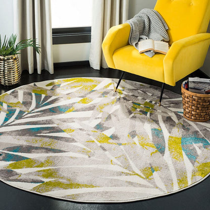 Safavieh Skyler Sky189G Grey / Green Tropical Area Rug