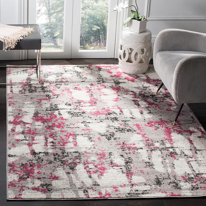 Safavieh Skyler Sky193P Grey / Pink Organic / Abstract Area Rug