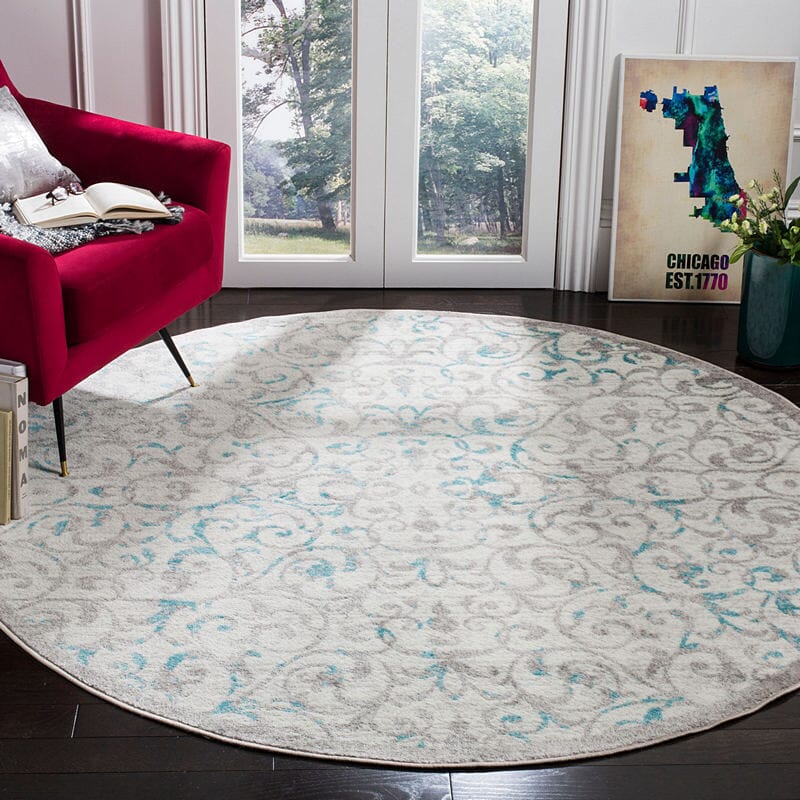 Safavieh Skyler Sky198D Ivory / Blue Geometric Area Rug