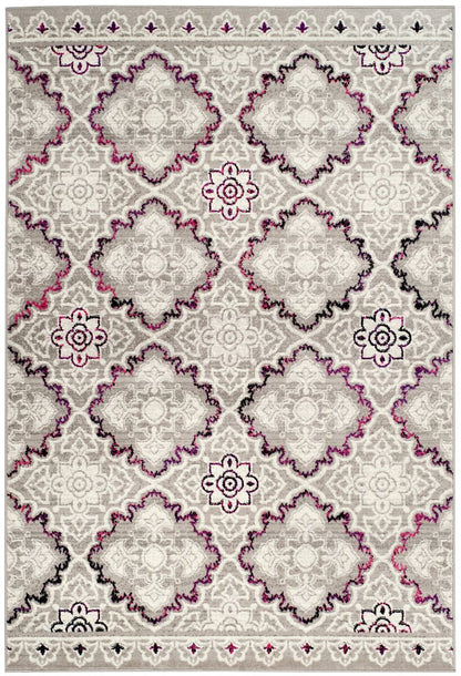 Safavieh Skyler Sky199P Grey / Pink Damask Area Rug