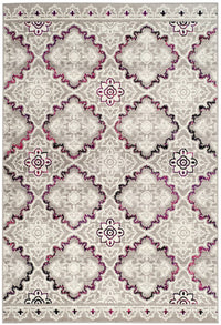 Safavieh Skyler Sky199P Grey / Pink Damask Area Rug