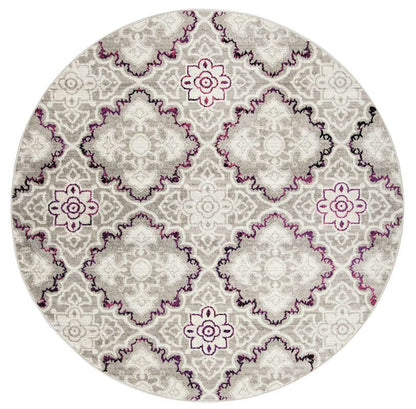 Safavieh Skyler Sky199P Grey / Pink Damask Area Rug