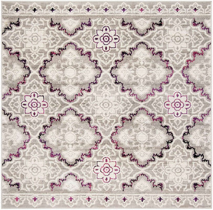 Safavieh Skyler Sky199P Grey / Pink Damask Area Rug