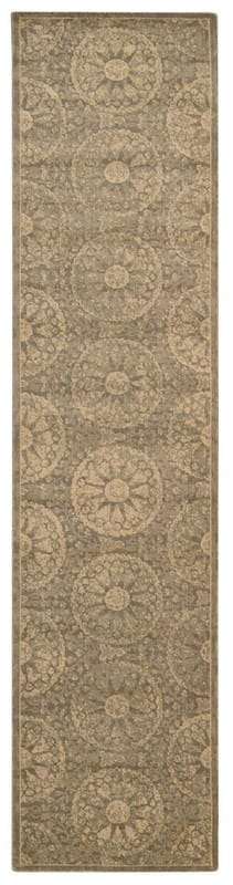 Nourison Silken Allure Slk04 Mushroom Damask Area Rug