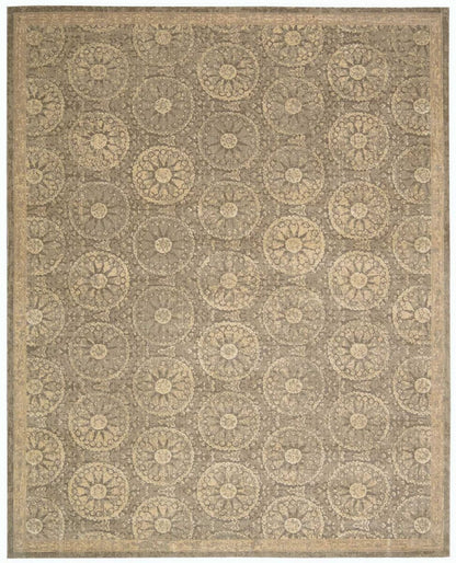 Nourison Silken Allure Slk04 Mushroom Damask Area Rug