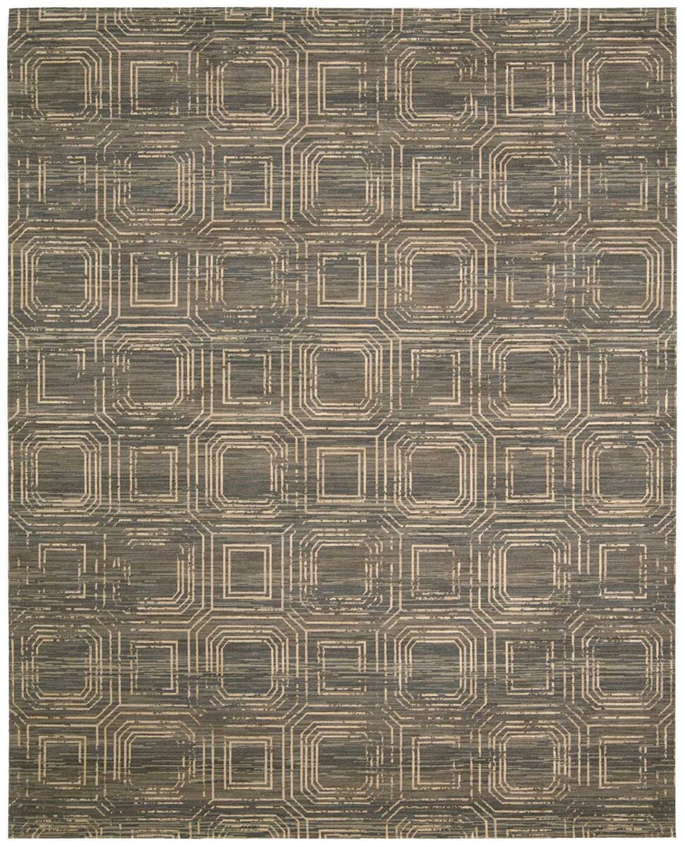 Nourison Silken Allure Slk24 Smoke Geometric Area Rug