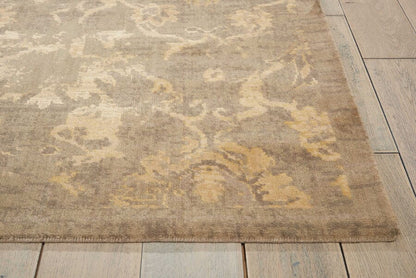 Nourison Silken Allure Slk11 Moss Damask Area Rug