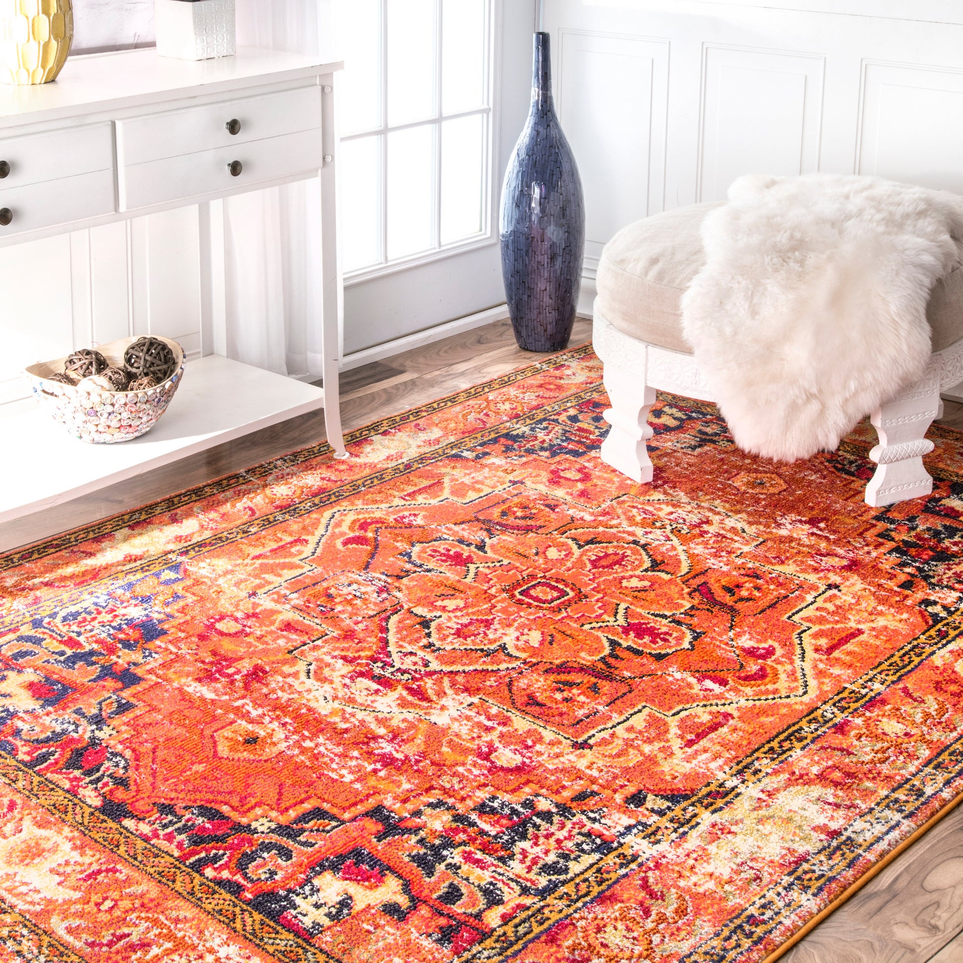 Nuloom Vintage Mackenzie Nvi2239B Orange Area Rug