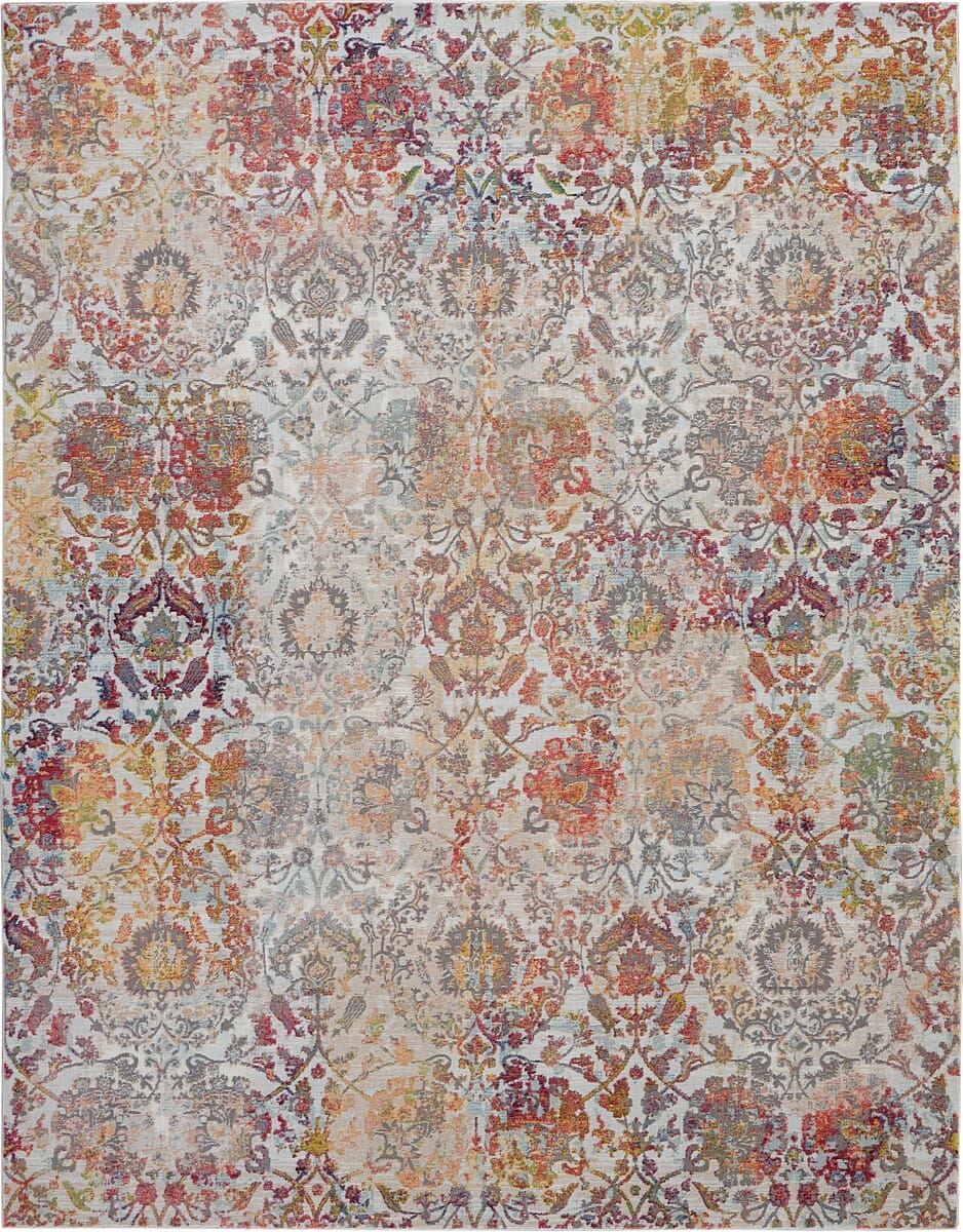 Nourison Ankara Global Anr06 Ivory / Orange Area Rug