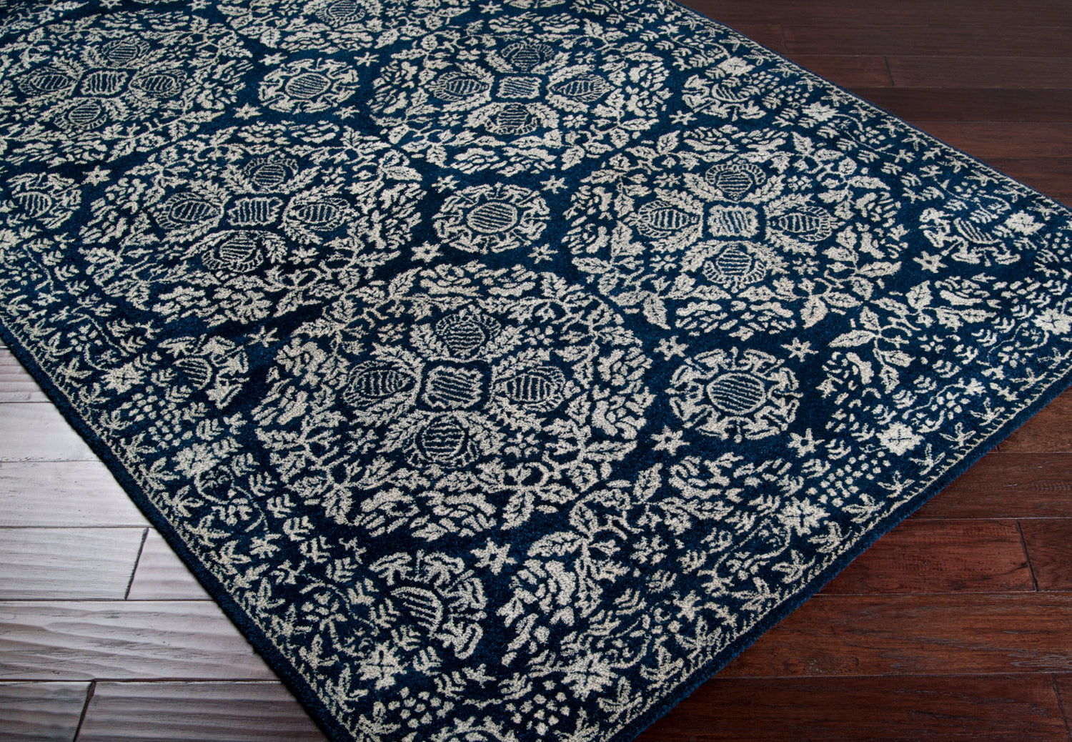 Surya Smithsonian Smi-2112 Dark Blue, Light Gray Rug.