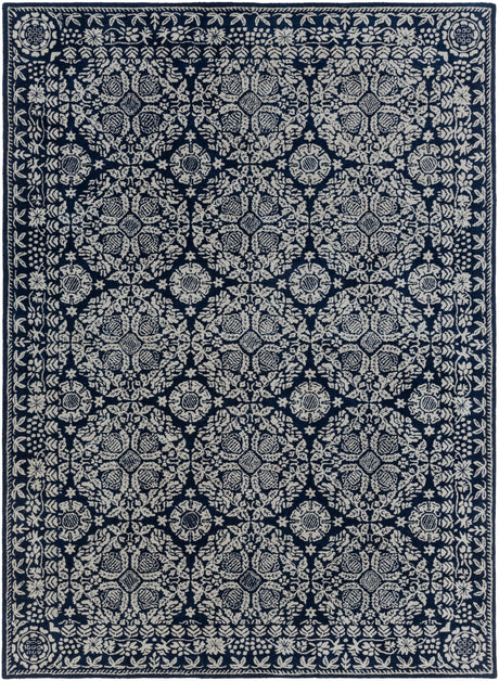 Surya Smithsonian Smi-2112 Dark Blue, Light Gray Rug.