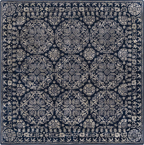 Surya Smithsonian Smi-2112 Dark Blue, Light Gray Rug.