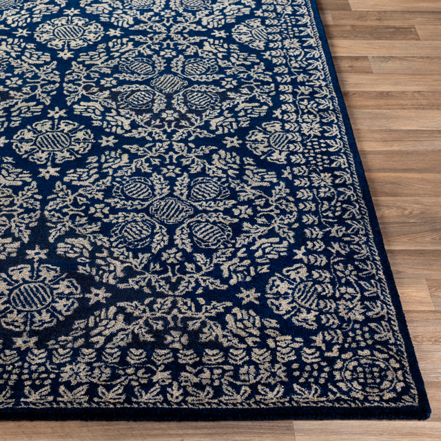 Surya Smithsonian Smi-2112 Dark Blue, Light Gray Rug.