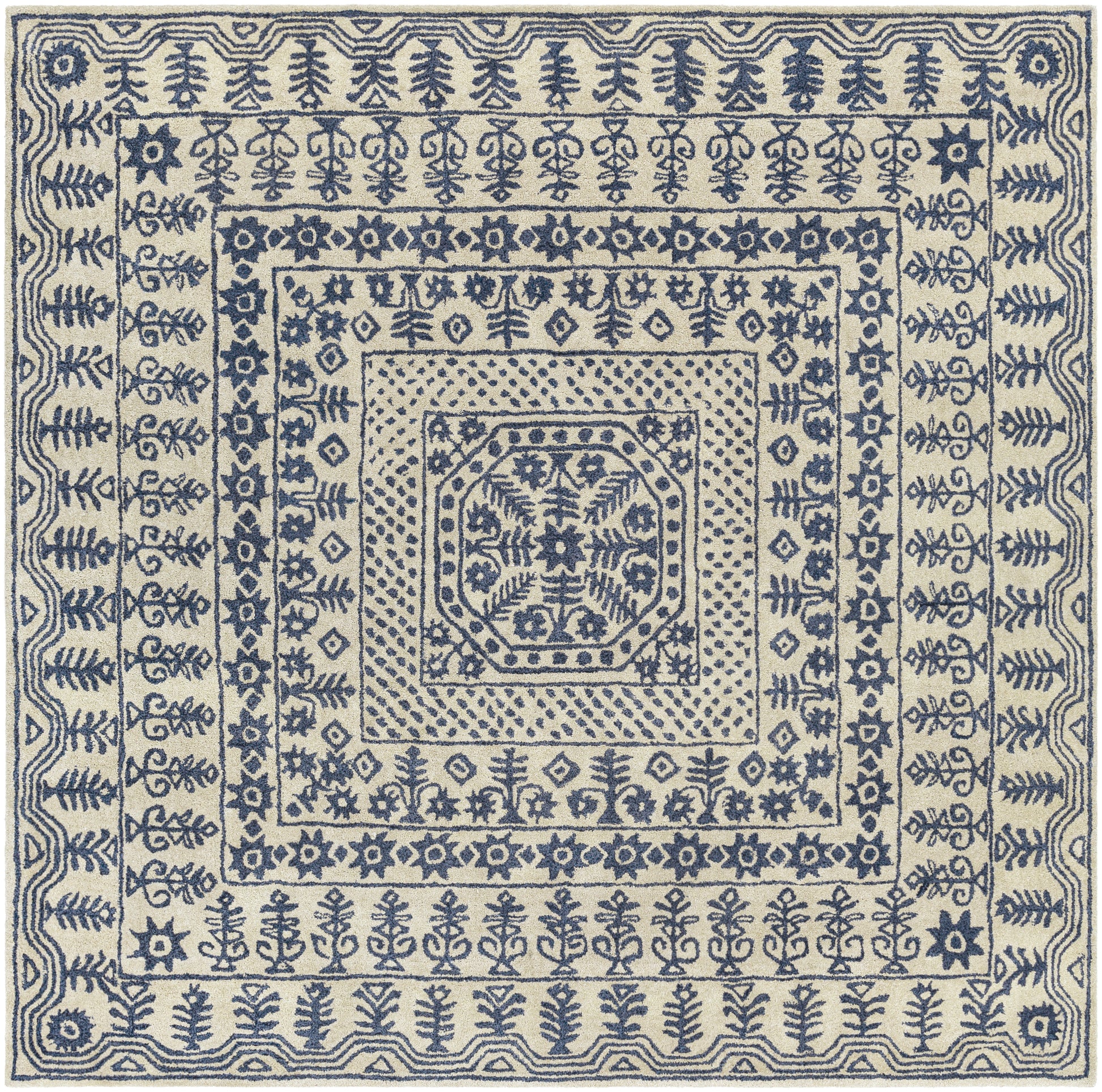 Surya Smithsonian Smi-2113 Blue, Beige Area Rug