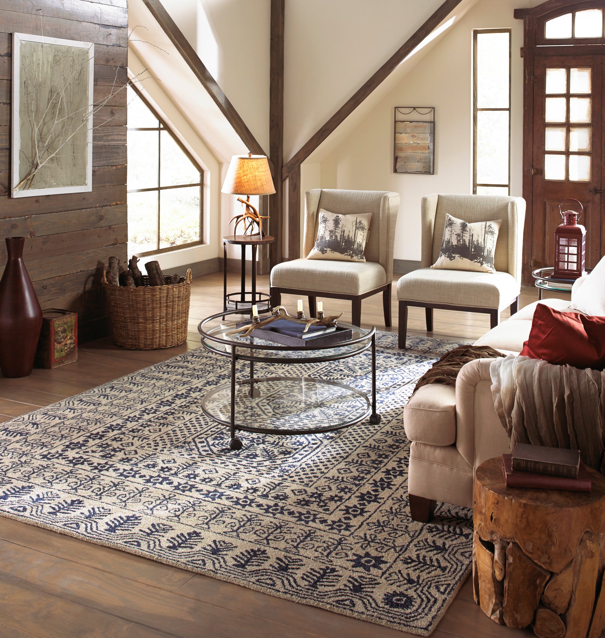 Surya Smithsonian Smi-2113 Blue, Beige Area Rug