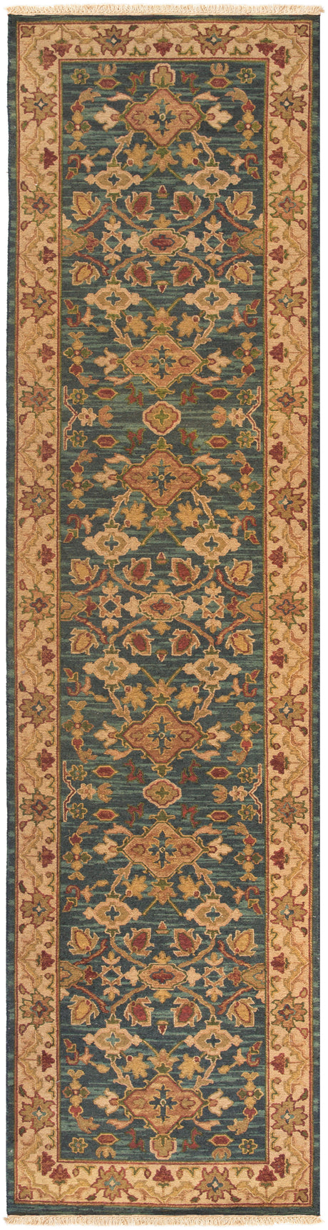 Surya Soumek Smk-51 Deep Teal, Tan Rug.