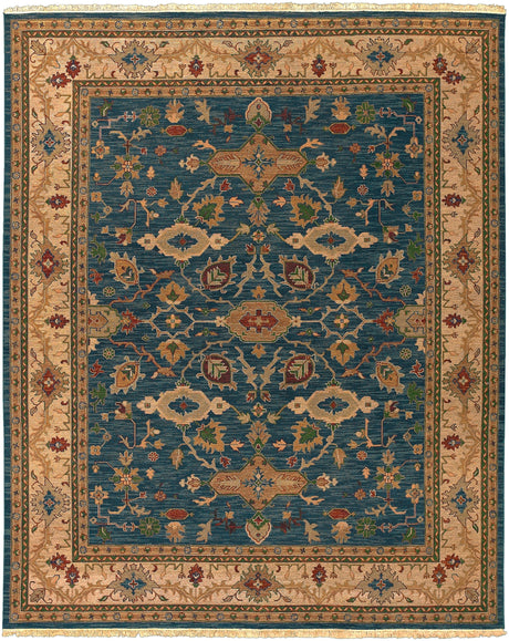 Surya Soumek Smk-51 Deep Teal, Tan Rug.