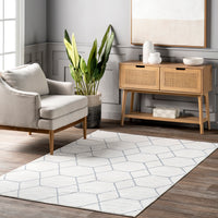 Nuloom Veronica Honeycomb Nve2454B Blue Area Rug