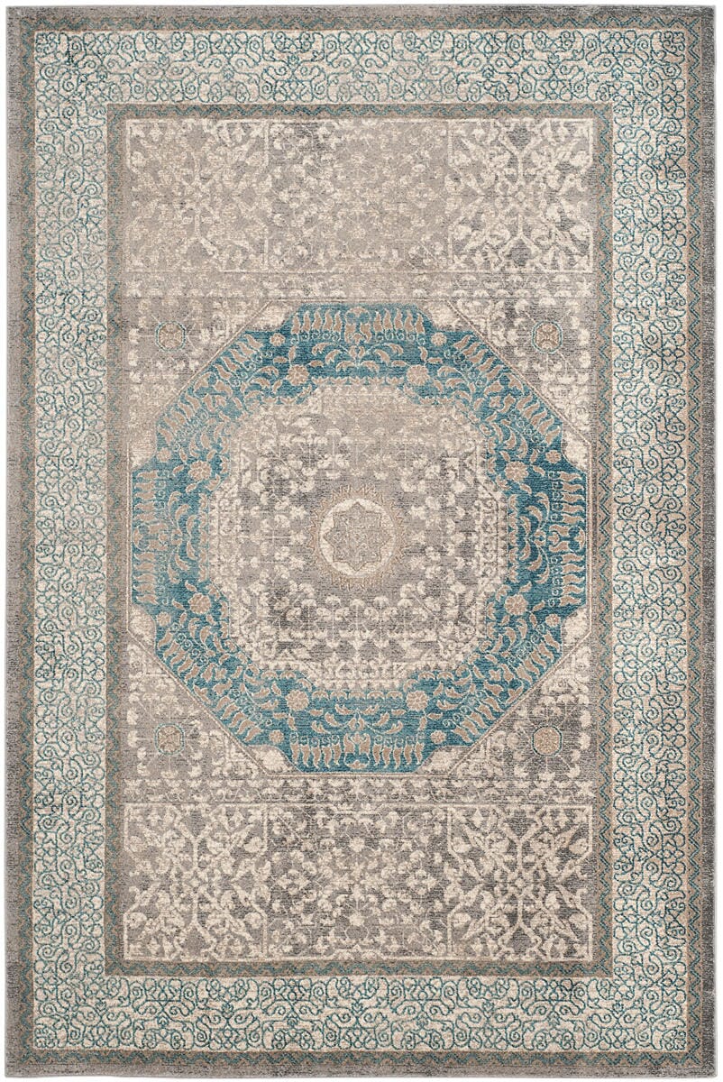 Safavieh Sofia Sof365A Light Grey / Blue Rugs.