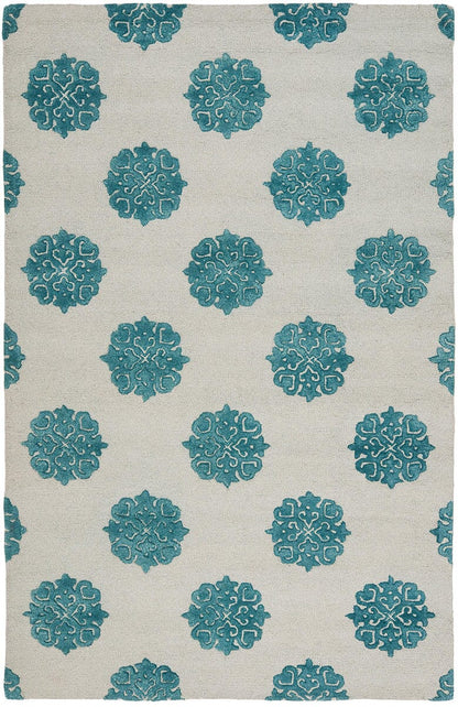 Safavieh Soho Soh213A Ivory / Light Blue Geometric Area Rug