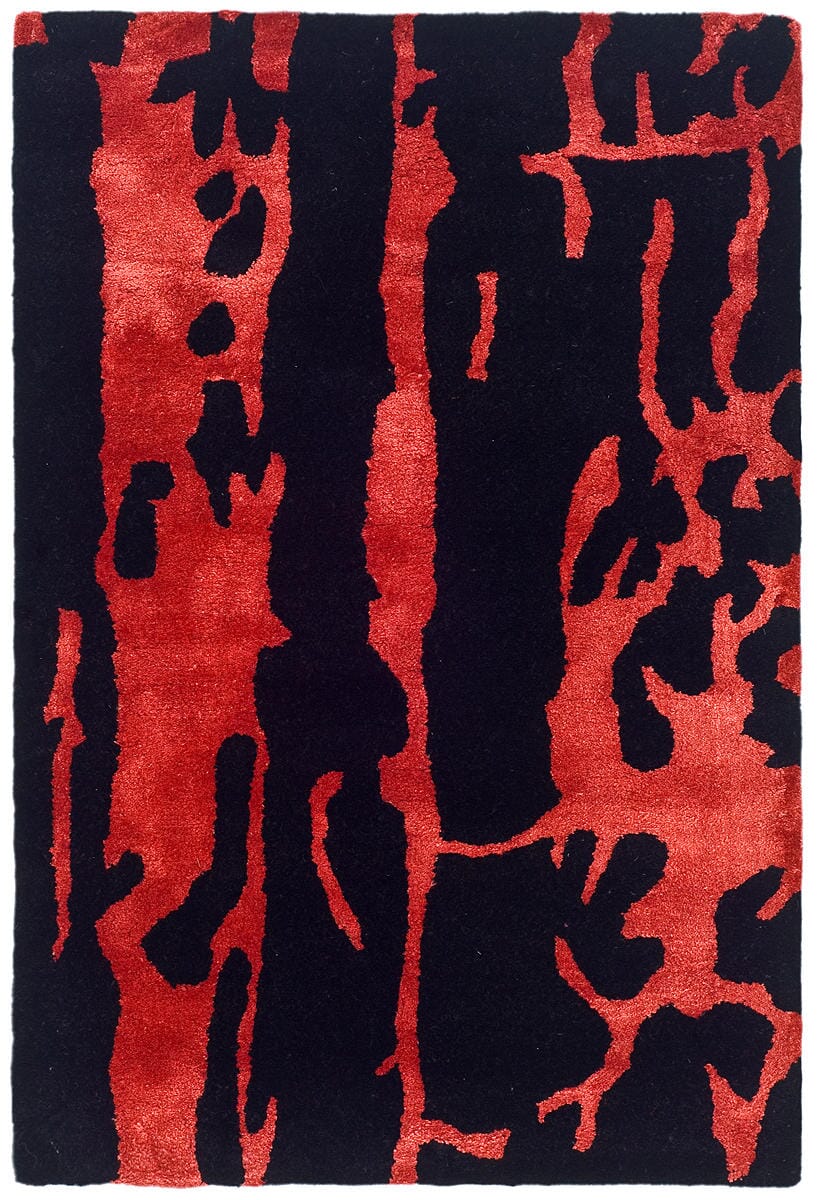 Safavieh Soho Soh326B Black / Red Organic / Abstract Area Rug