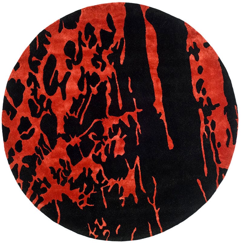 Safavieh Soho Soh326B Black / Red Organic / Abstract Area Rug