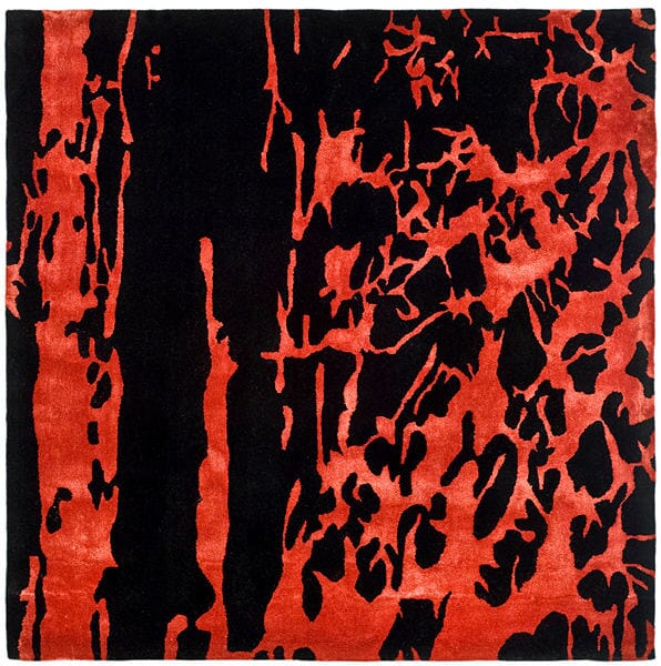 Safavieh Soho Soh326B Black / Red Organic / Abstract Area Rug