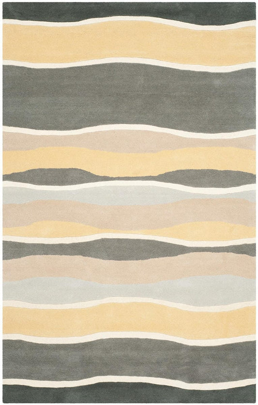 Safavieh Soho Soh337A Grey / Gold Striped Area Rug