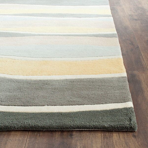 Safavieh Soho Soh337A Grey / Gold Striped Area Rug