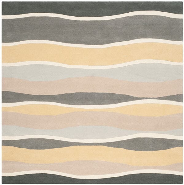 Safavieh Soho Soh337A Grey / Gold Striped Area Rug