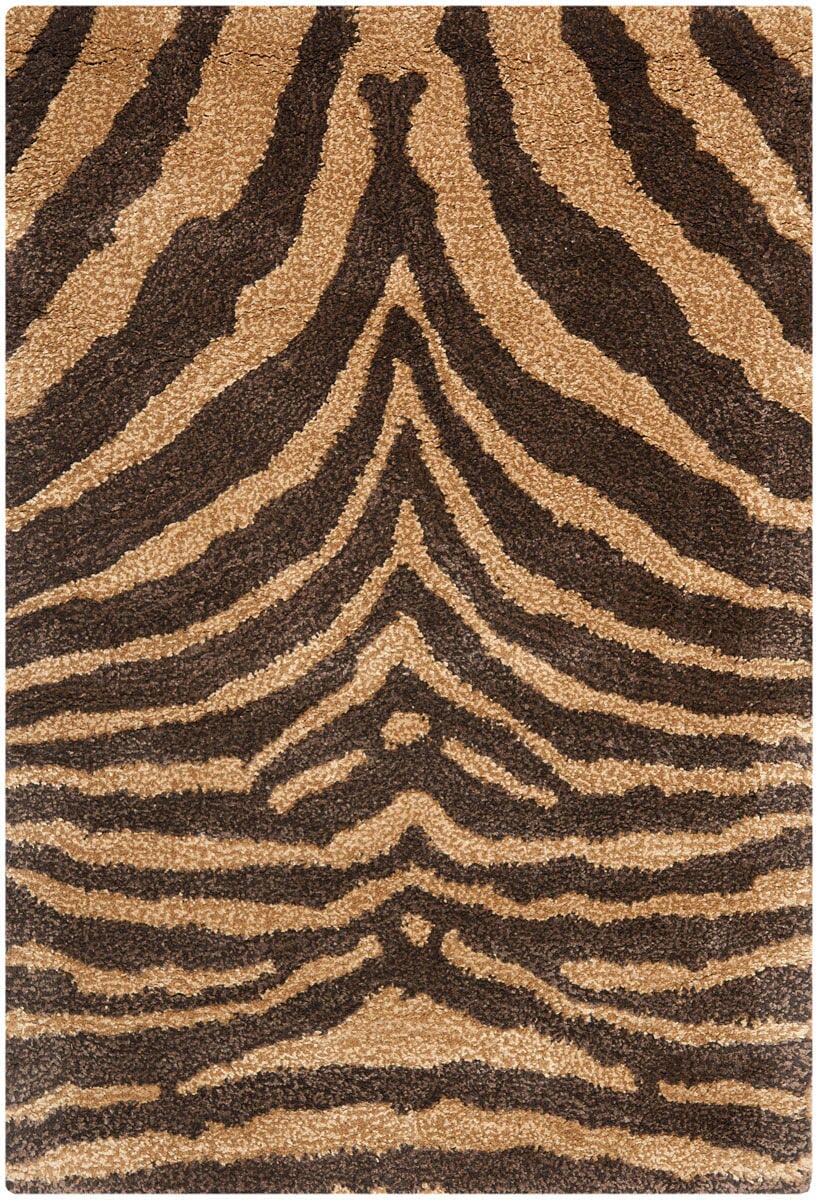 Safavieh Soho soh434c Black / Gold Animal Prints /Images Area Rug