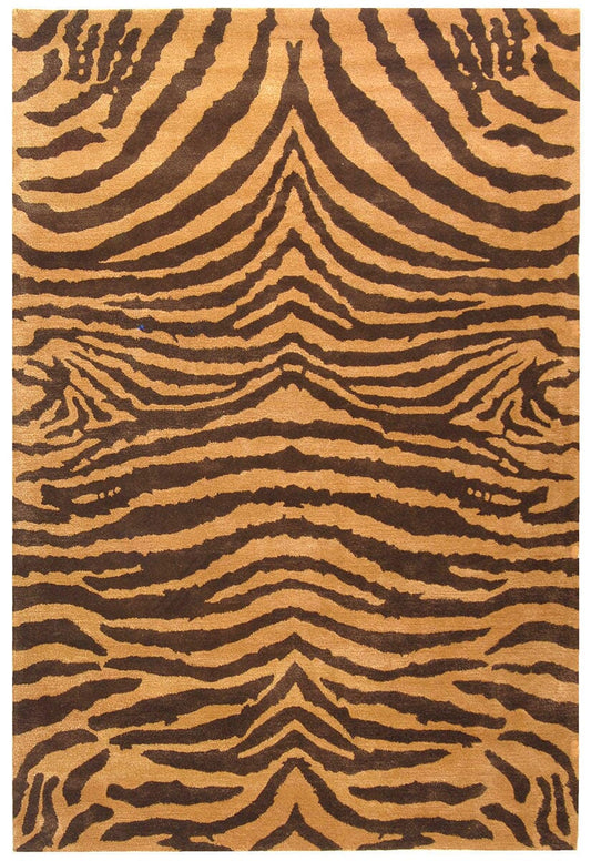 Safavieh Soho soh434c Black / Gold Animal Prints /Images Area Rug