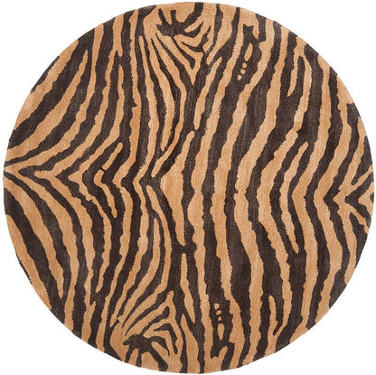 Safavieh Soho soh434c Black / Gold Animal Prints /Images Area Rug